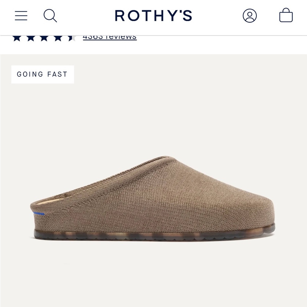 Rothy's Tan Washable Slip-On Mules - in box